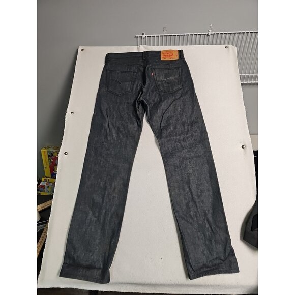 Vintage Levis 501 Jeans Mens 34x34 Black Gray Wash Button Fly Made in USA Denim - Picture 1 of 6